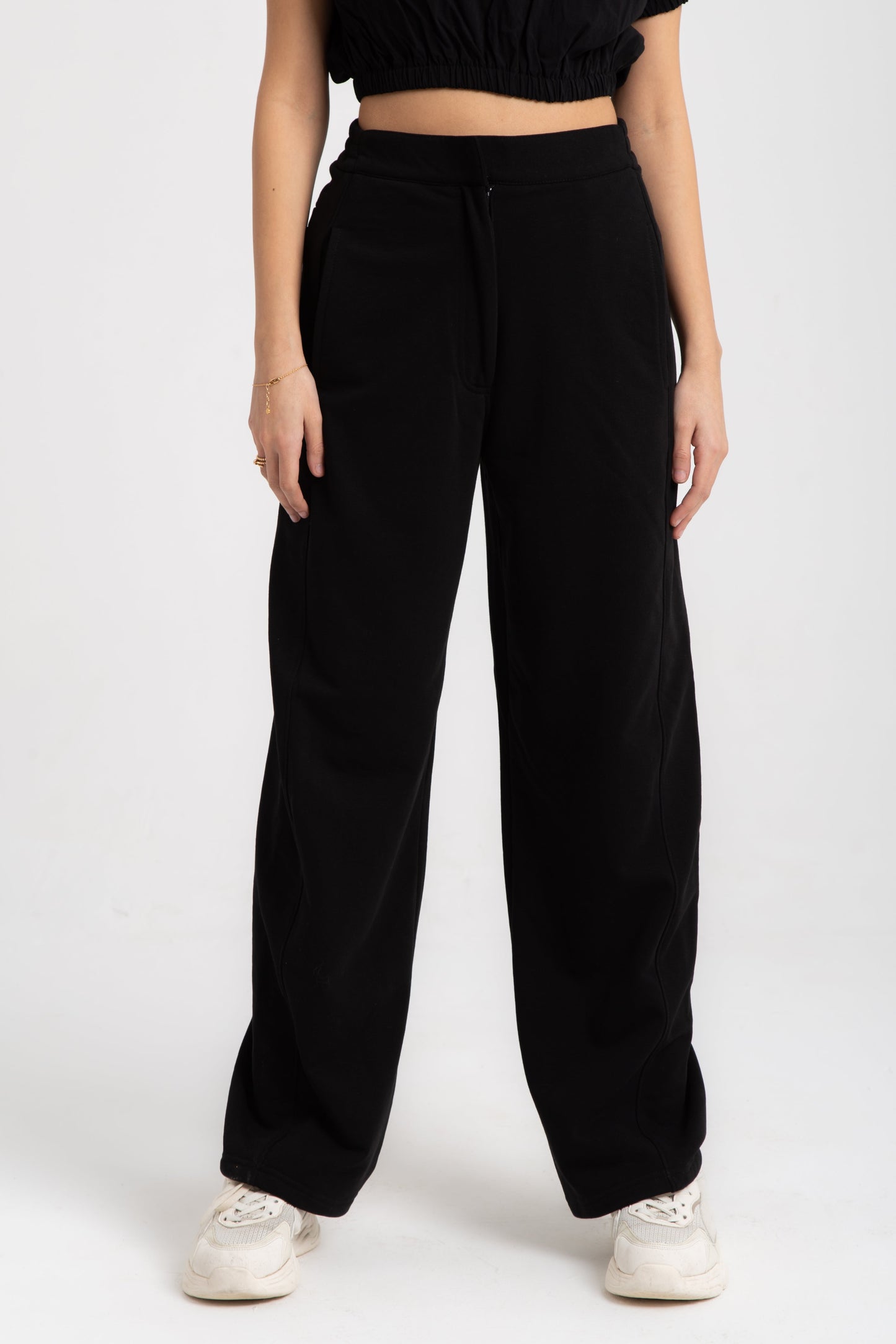 Wide leg cotton pant