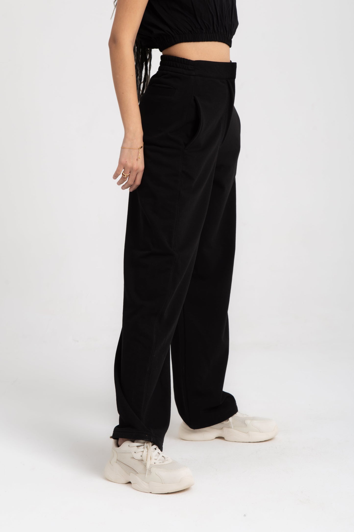 Wide leg cotton pant