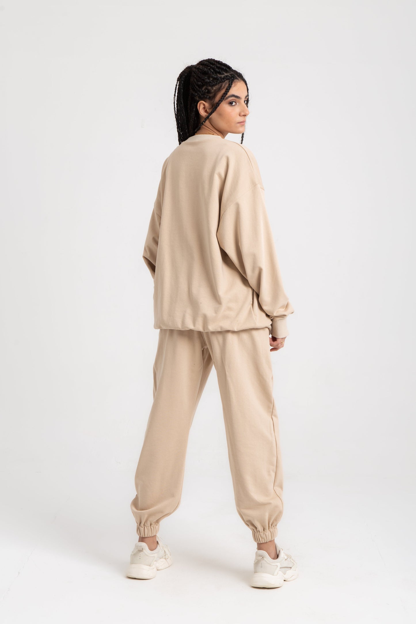 Basic Melton sweat pant with inside fleece