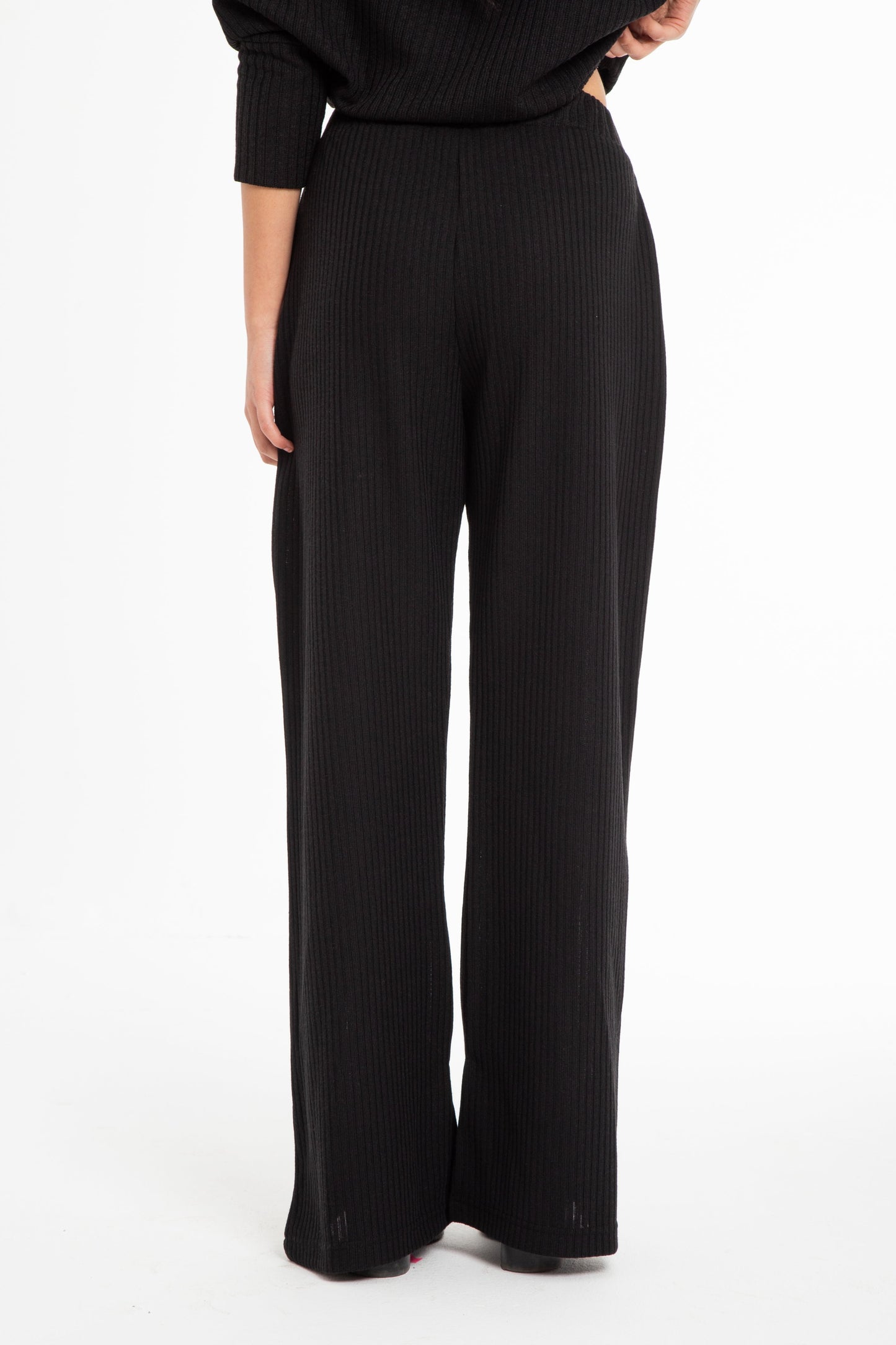 Tricot pant with side slit