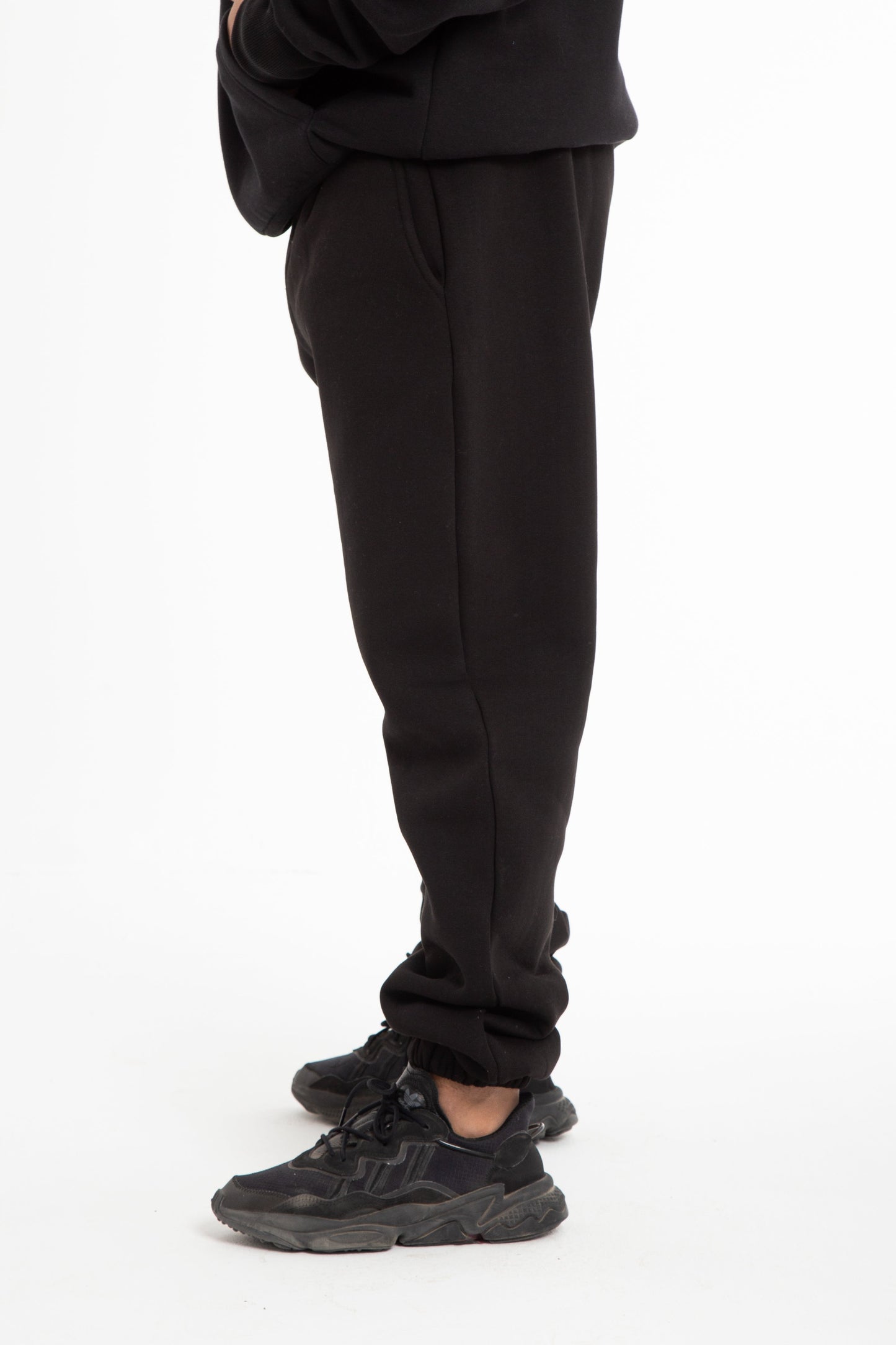 Basic Melton sweat pant with inside fleece