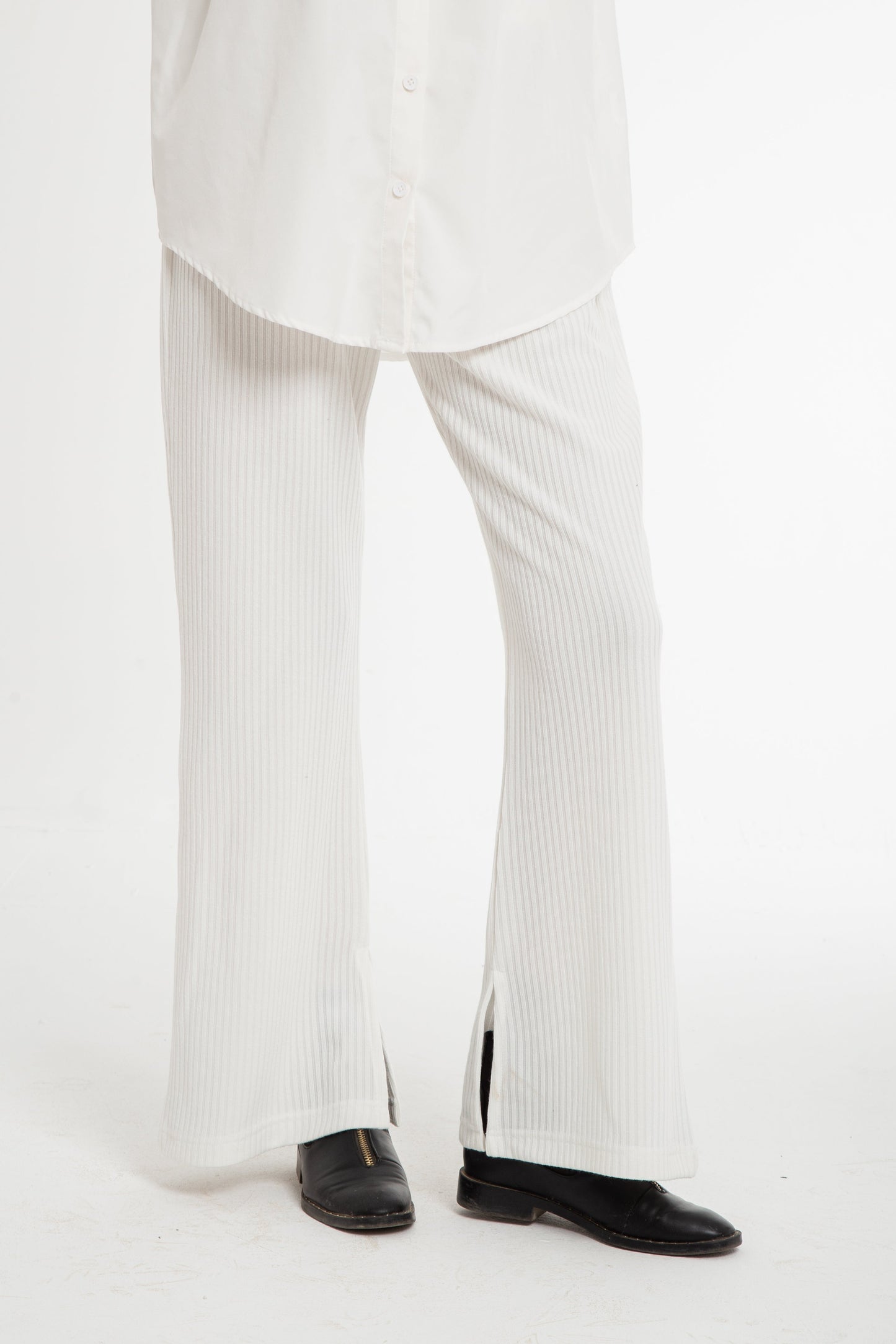 Tricot pant with side slit