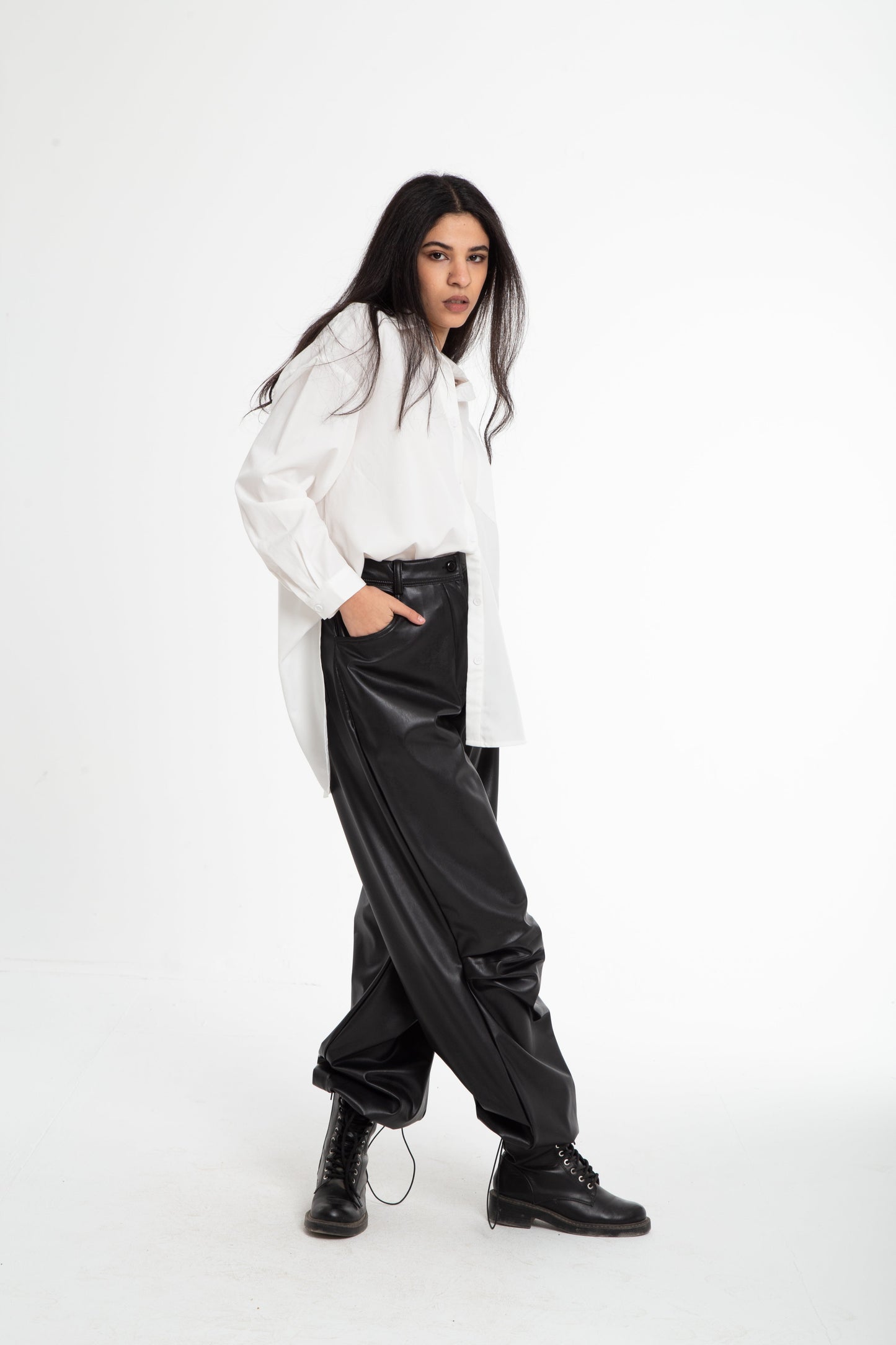 Parachute leather pants