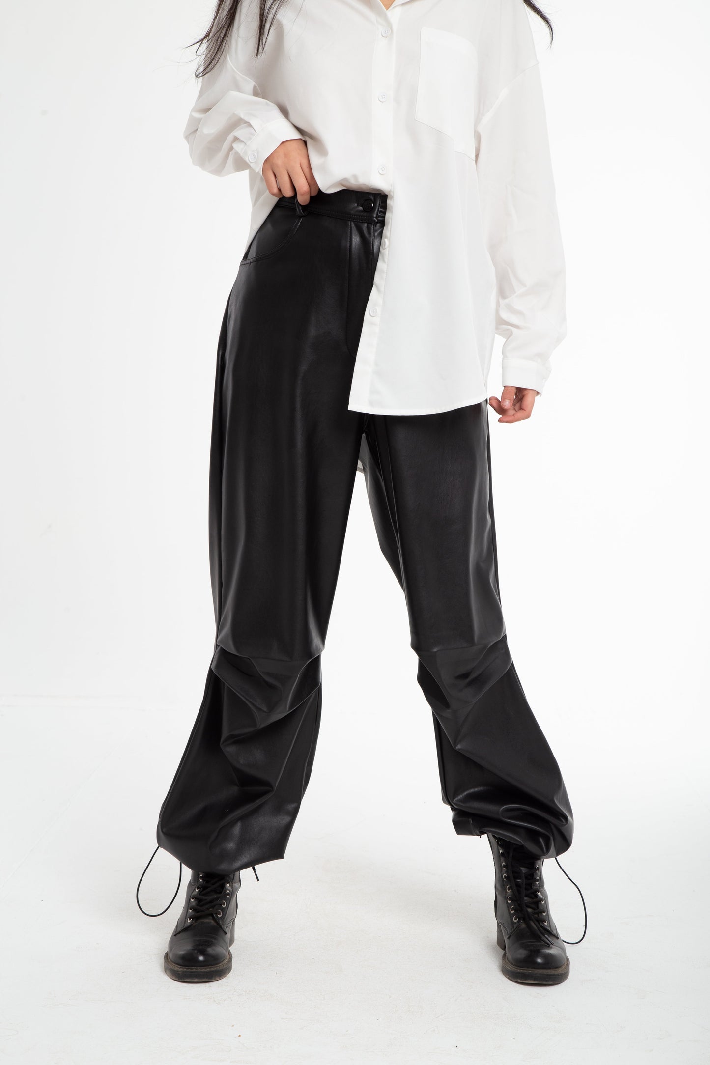 Parachute leather pants