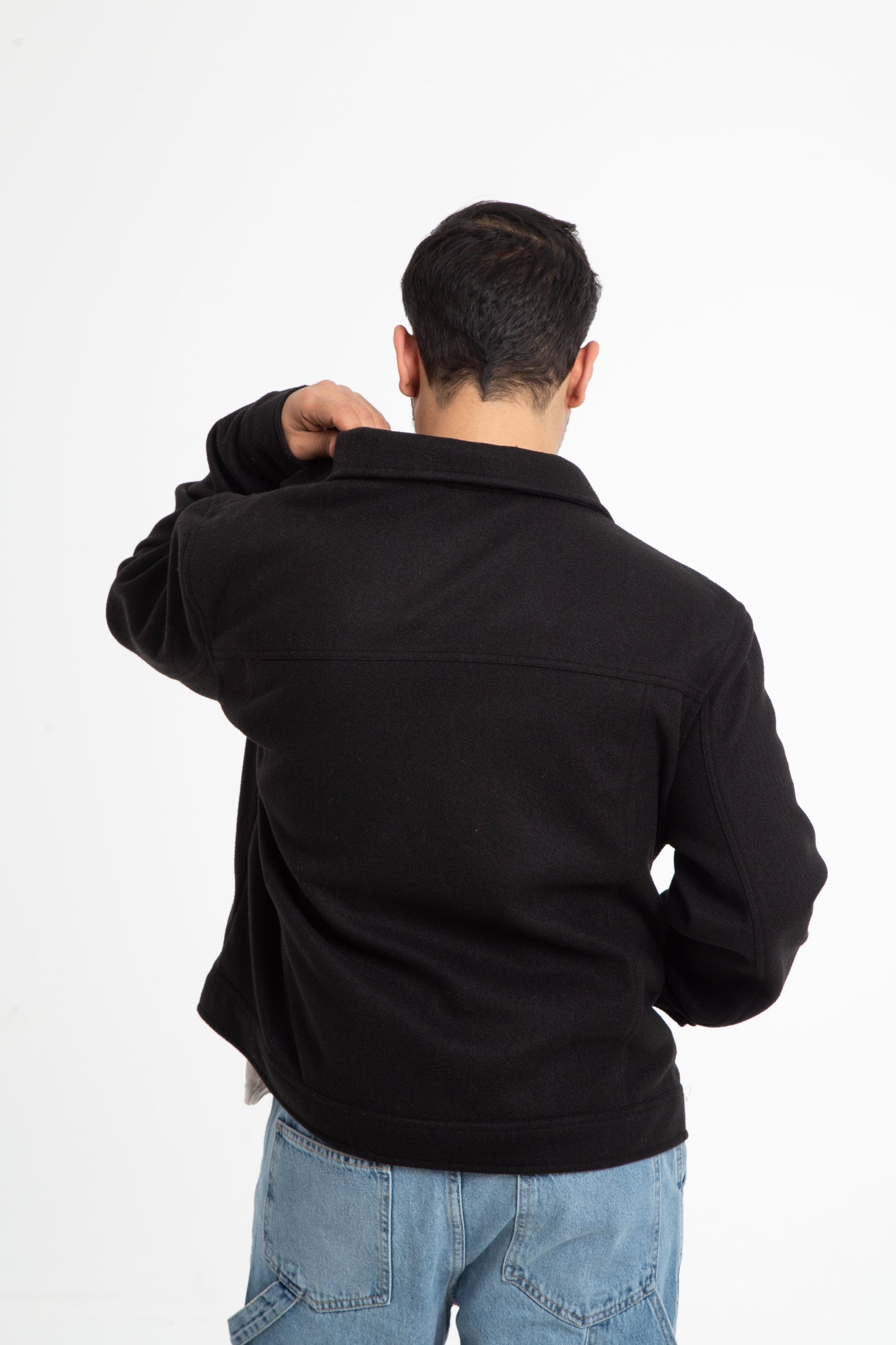 Jacket with front square pockets