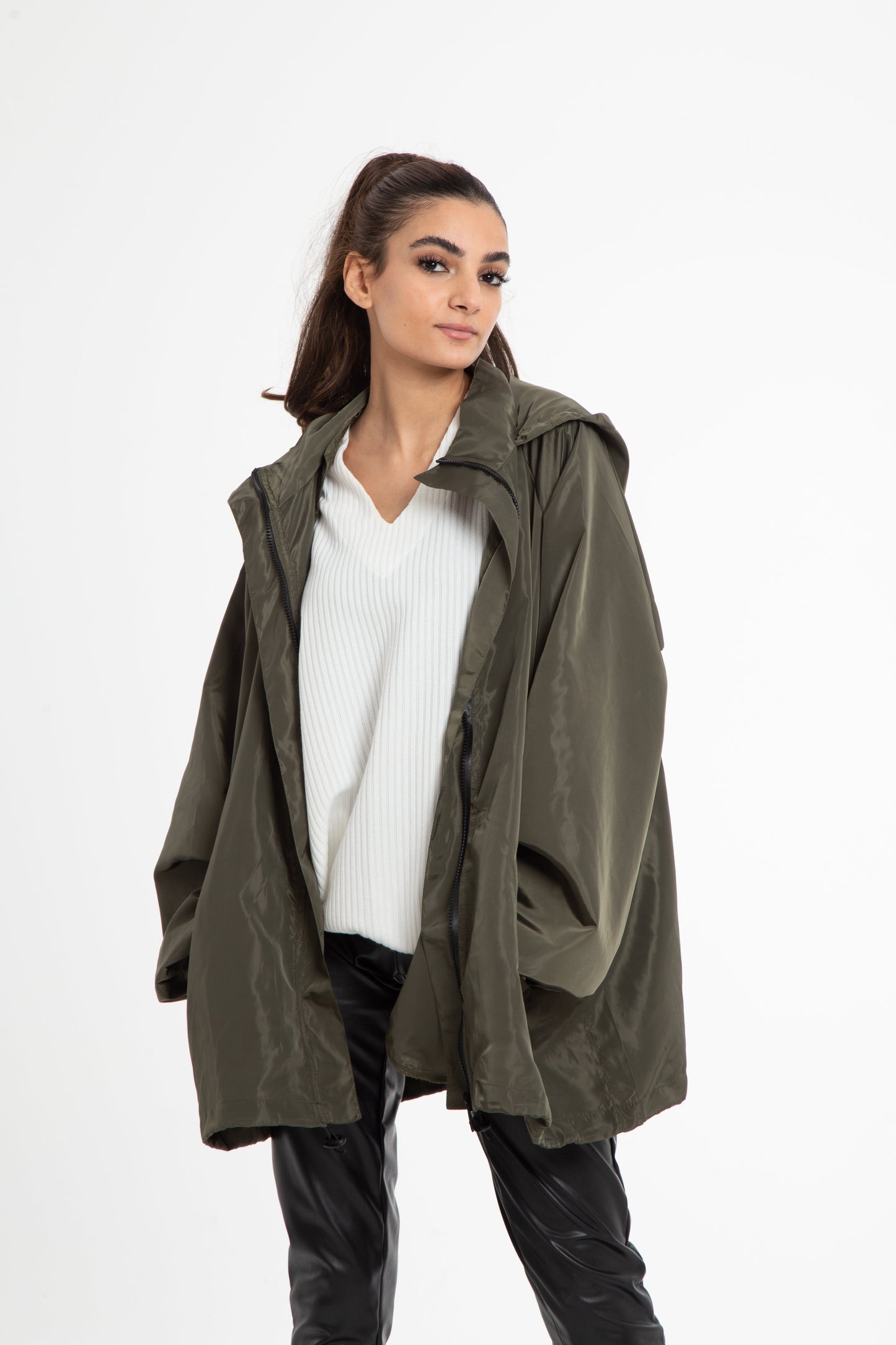 Oversized rain jacket