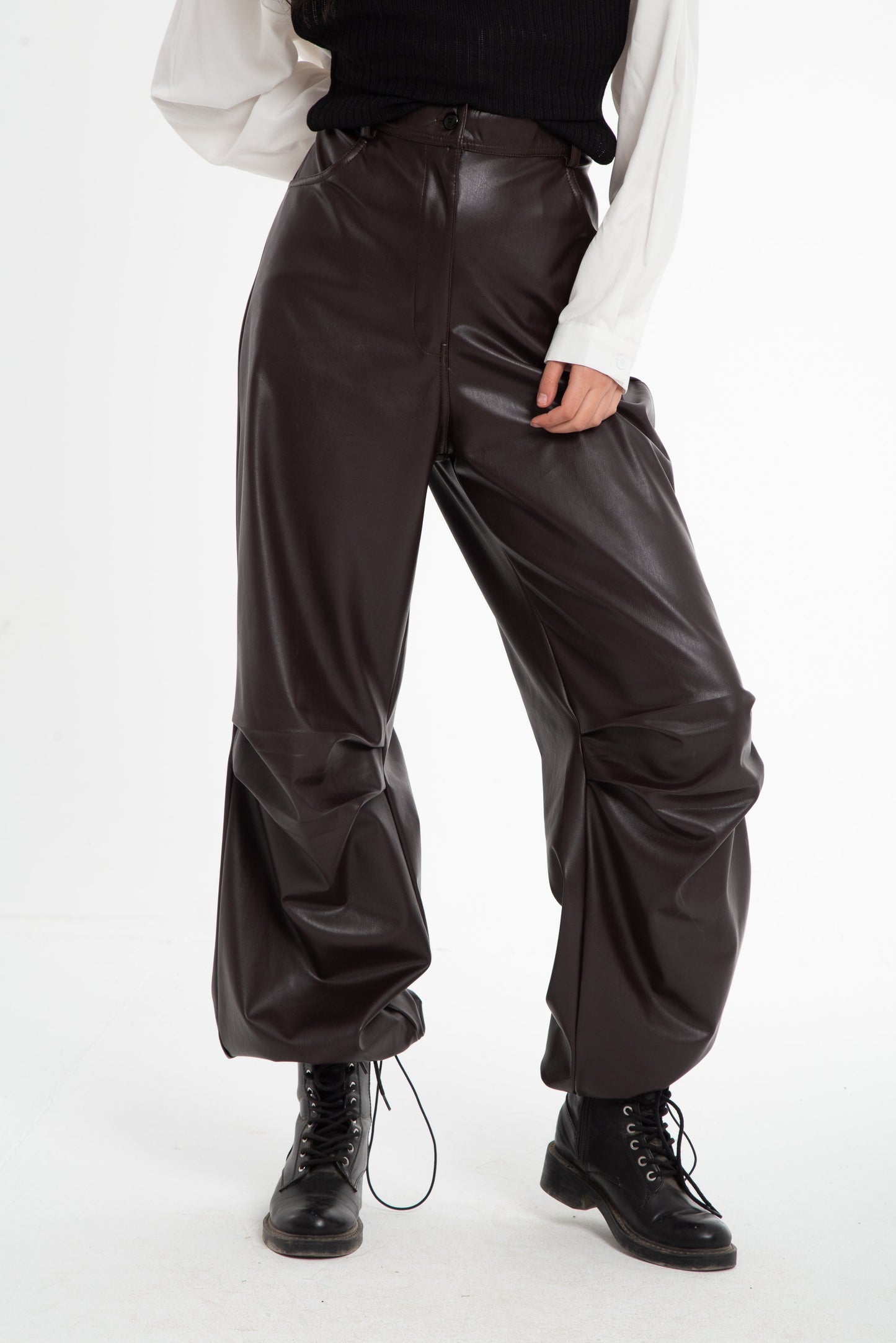 Parachute leather pants